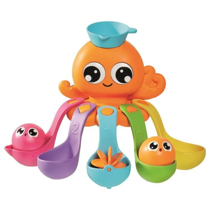 Poulpy d'activités 7-en-1 - TOMY - Jouet de bain éducatif pour bébé - Bleu - 12 mois et plus-1