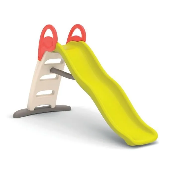 Toboggan double vague soufflée Smoby Funny - Rouge/Vert - Glisse 2m - H 118cm-0