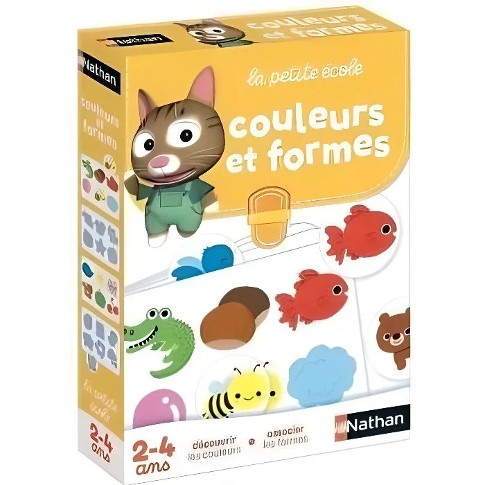 Jeu d'association NATHAN La Petite Ecole - Couleurs et Formes - Pour enfants de 2 ans et plus-0