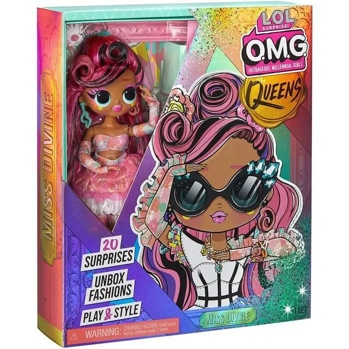 L.O.L. Surprise - OMG Queens - Miss Divine - Poupée Mannequin 25cm et Accessoires-8