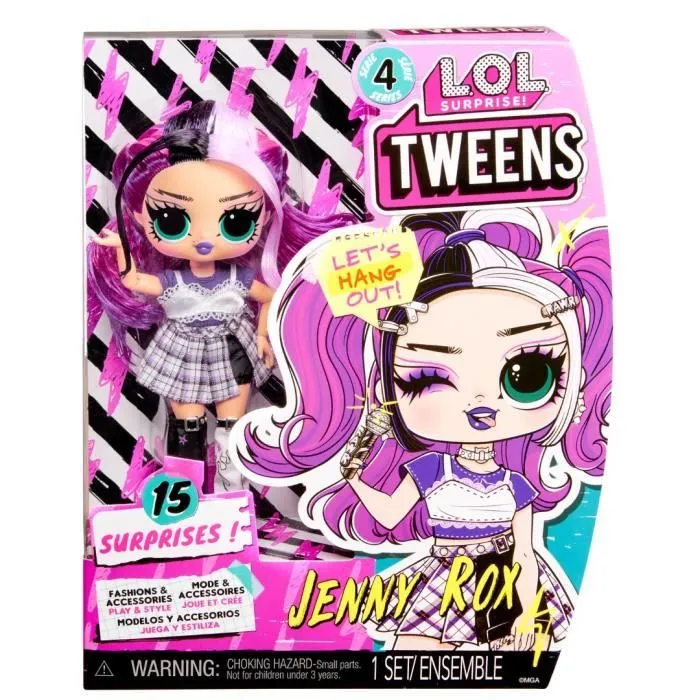 L.O.L. Surprise Tweens S4 Doll - Poupée Jenny Rox 17cm - Accessoires surprises-4