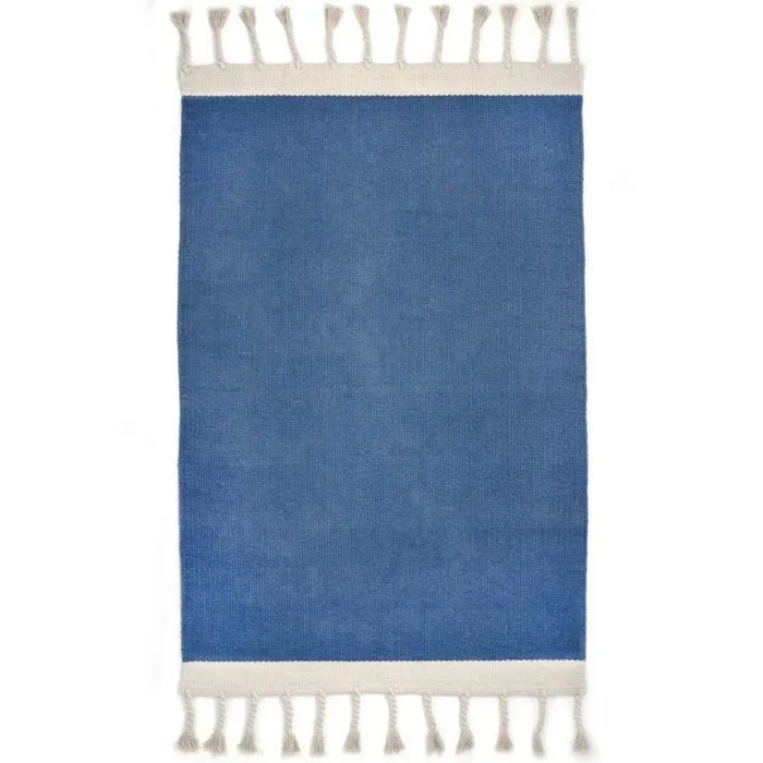 Tapis Coton Lisboa Bleu Colbert par Nattiot - 100 x 150 cm - Bleu - 100 x 150 cm-3