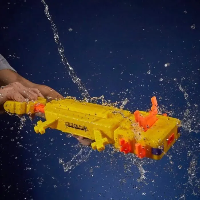 Nerf Super Soaker Minecraft, Blaster à Eau Axolotl avec branchies articulée-2