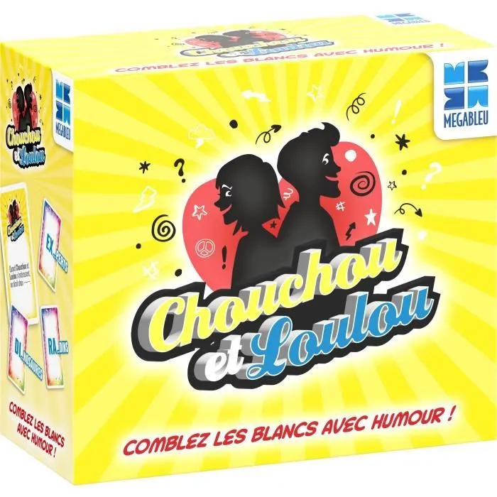Jeu de société - MEGABLEU - Chouchou et Loulou Nomade - 200 cartes phrases à compléter avec humour-0