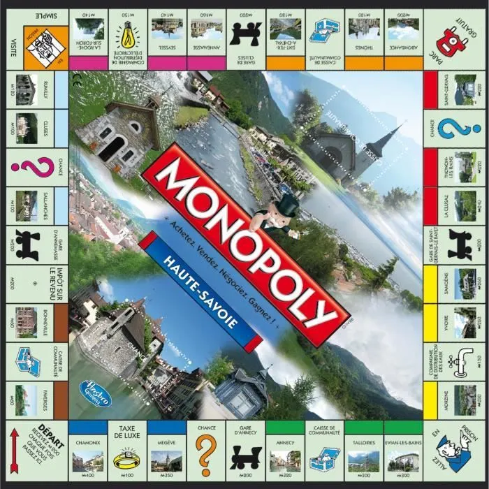 Monopoly - WINNING MOVES - Haute-Savoie - Jeu de plateau - A partir de 8 ans - Mixte-1