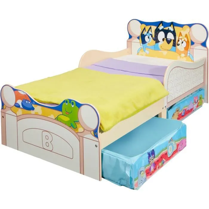 Lit pour enfants avec espace de rangement sous le lit BLUEY-0