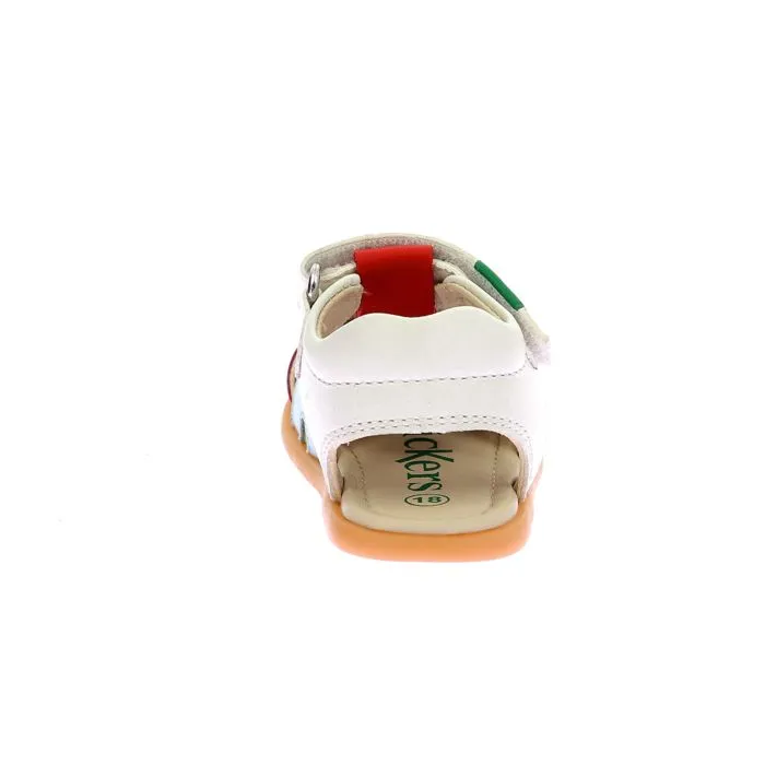 KICKERS Sandales Kick Sumkratch Blanc rouge vert-2