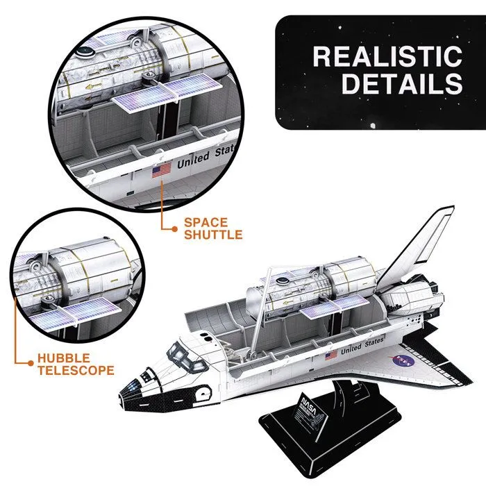 Puzzle 3D Space Shuttle Discovery, Puzzle 3D Enfant Maquettes Et Modélisme Adulte, Cadeau Garcon 8 Ans Maquette A Construire Adulte-3