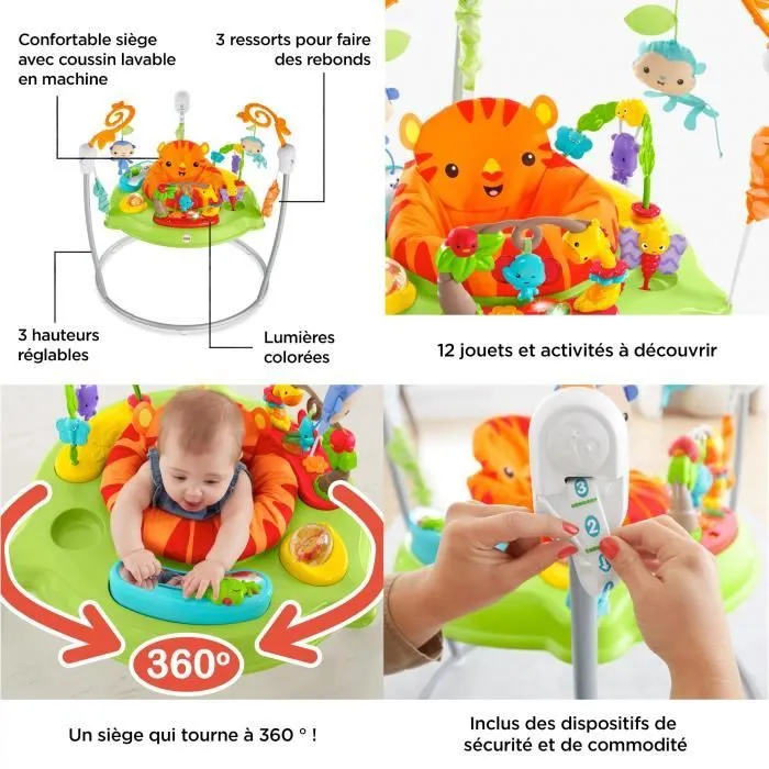 Fisher-Price - Jumperoo Jungle Sons et Lumières - Youpala CHM91-2