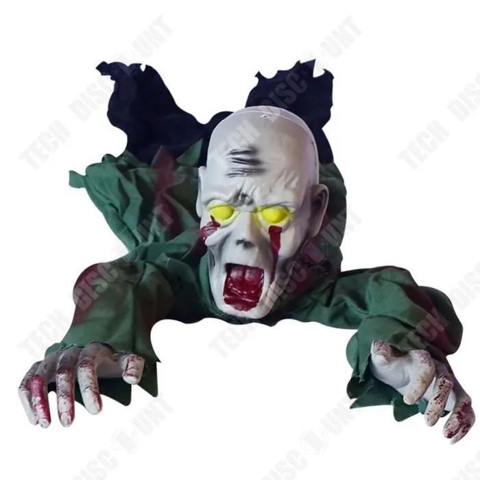 TD® Ornement Halloween Horreur 110*30*20CM Visage réaliste Décoration de scène de maison hantée Convient à la décoration d'Halloween-0
