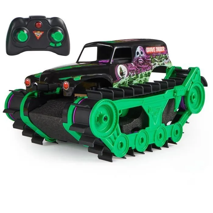 MONSTER JAM, GRAVE DIGGER TRAX VEHICULE D'EXTERIEUR TELECOMMANDE, ECHE-0