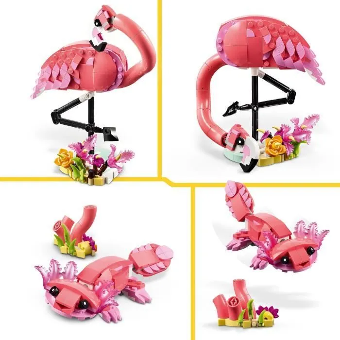 LEGO Creator 31170 3-en-1 Animaux sauvages : le flamant rose - Jouet pour fille dès 8 ans-2