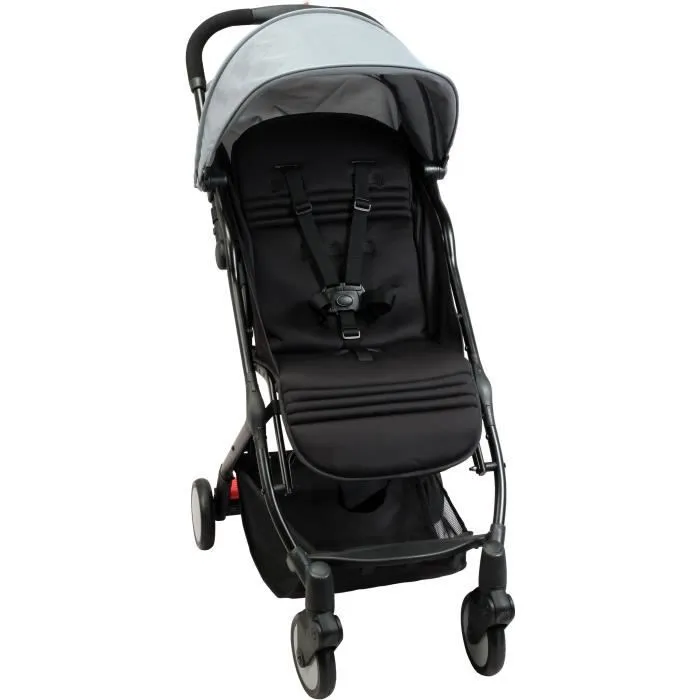 BAMBISOL - Poussette compacte - YUKO - 0 à 36 mois (max 15 kg) - Sangle de portage - 4 roues - Noir-1