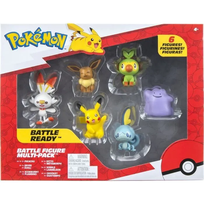 Figurines Pokémon Bandai - Pack de 6 - 5 cm - Neuf-0