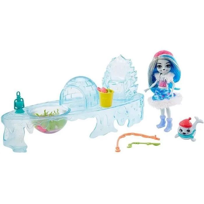 Enchantimals - MATTEL - Coffret Jour de Pêche avec mini-poupée Sashay Phoque et accessoires-1