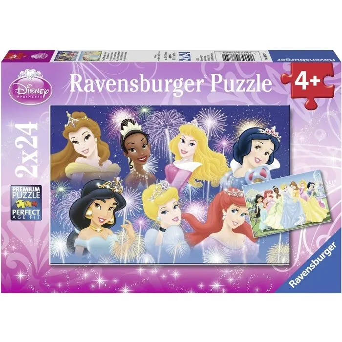 Puzzle Disney Princesses 2x24 pièces - Ravensburger - Pour enfants dès 4 ans-1