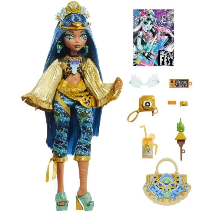 Monster High-Poupée Cleo De Nile avec tenue pour le Monster Fest HXH81-5
