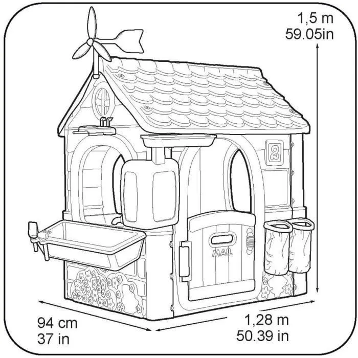 Maison écologique pour enfant Greenhouse - FEBER - Plastique anti-UV - 2 ans de garantie-7