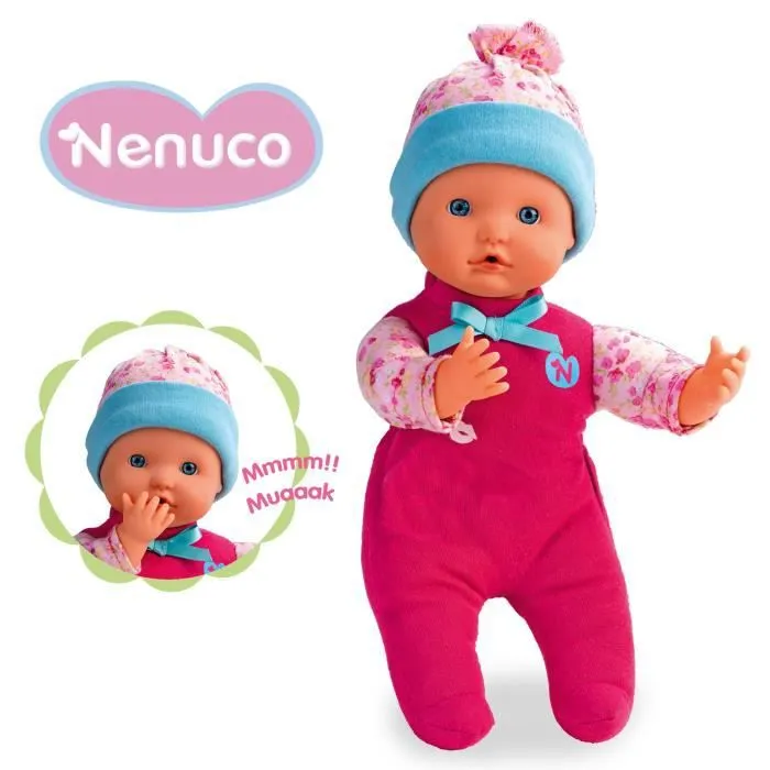 Poupée Nenuco Fait des Bisous - GPTOYS - Corps souple - Idéal pour les câlins et l’heure du coucher-0