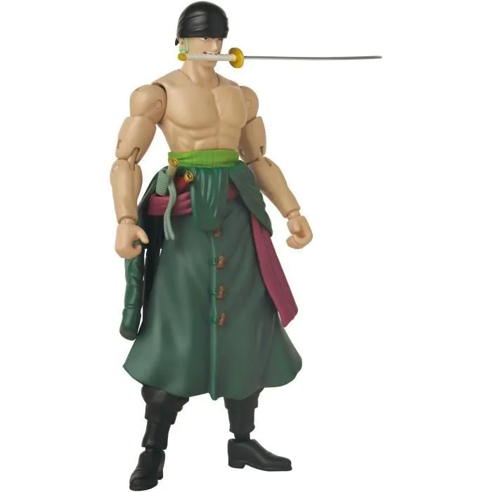 Figurine Anime Heroes - BANDAI - One Piece Zoro Style 3 épées 17 cm - 16 points d'articulation-1