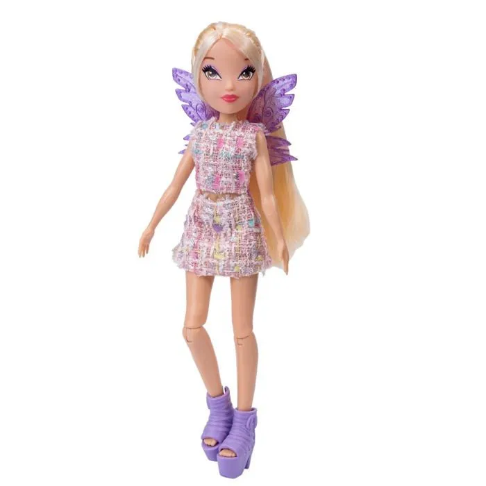 Poupee Bizak - 62551212-2 - Winx poupee de Base, fee 24 cm et 7 Points d'articulation, Personnage fee Stella ((62511212)-0