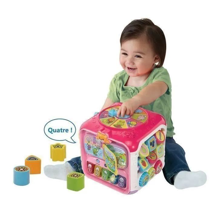 VTECH BABY - Super Cube Des Découvertes Rose-1