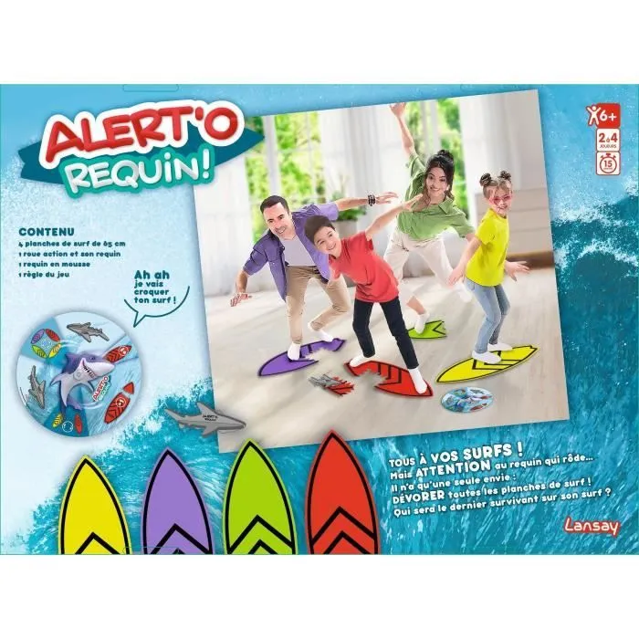 Alert'O Requin !, Jeu de société, Jeu d'ambiance, Dès 5 ans, 2 à 4 joueurs, Lansay-3