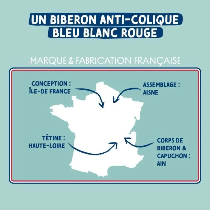 Lot de 3 biberons - DODIE - EB19 - 270 ml - Tétine plate - Vert-4