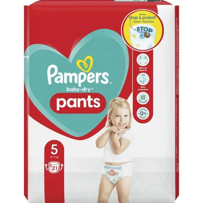 PAMPERS Baby-Dry Pants Taille 5 - 21 Couches-culottes-1