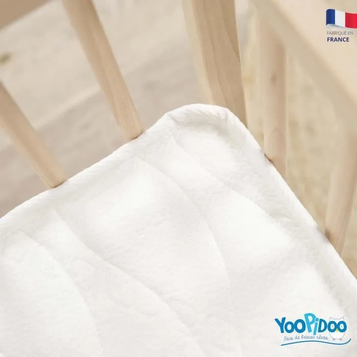 Matelas Bébé Bamboo - YOOPIDOO - 60x120 cm - Viscose Douce et Absorbante - Réversible - Déhoussable-2