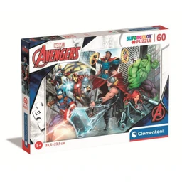 Puzzle 60 pièces - Clementoni - Avengers - Mixte - Blanc - Age minimum 5 ans-0