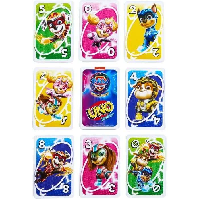Mattel Games - Uno® Junior-Pat’ Patrouille : La Super Patrouille-Jeu de cartes HPY62-3