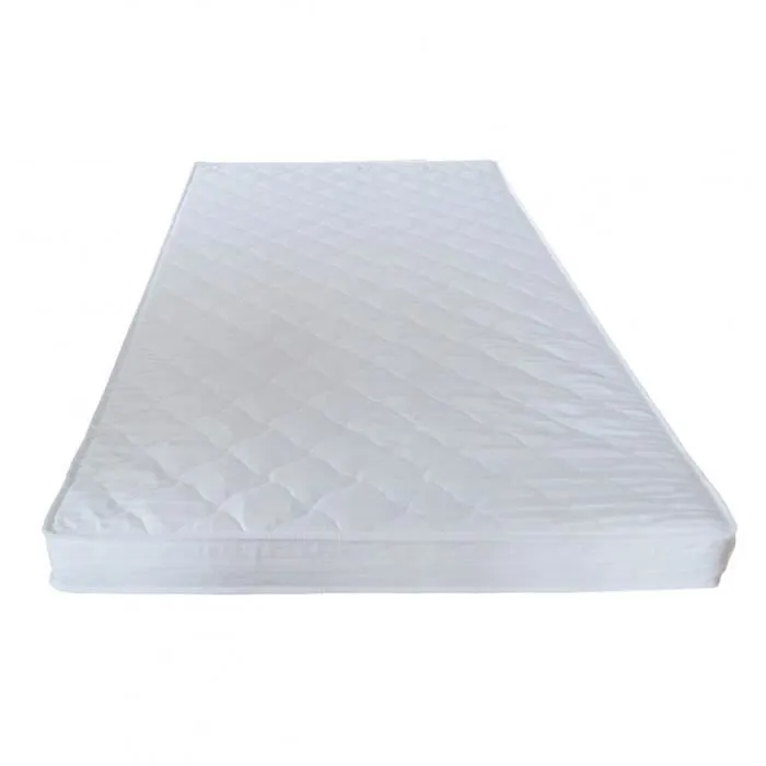 Lit cabane PANDA 90x190 + 1 sommier + matelas IRIS / Naturel 195x134x97 cm-2