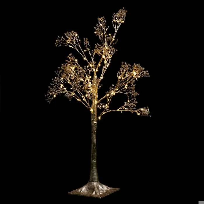 Arbre lumineux d'intérieur doré H90cm 114 LED + transfo Feeric lights & christmas-0