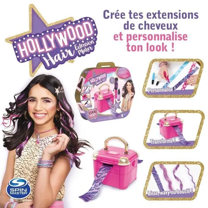 COOL MAKER - Hollywood Hair Studio - 6056639 - Machine pour créer coiffures sur cheveux et accessoires - Loisirs créatifs enfants-1
