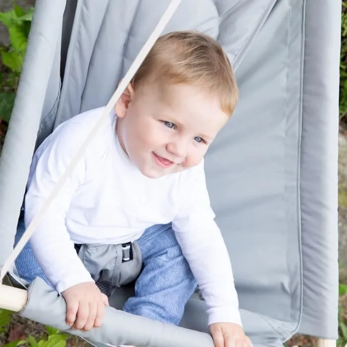 Balancelle Bébé 2 en 1 - ROBA - Taupe - Hamac Bébé - Jusqu'à 30 kg - 61 x 76 x 28 cm-3