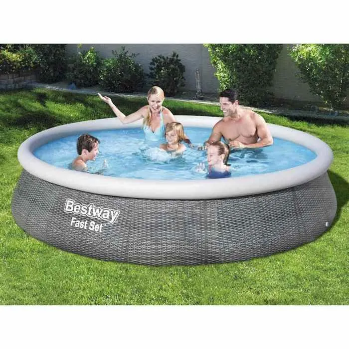 Bestway Ensemble de piscine gonflable Fast Set avec pompe 396x84 cm, piscine, piscine à installation rapide, piscine hors 3202552-0
