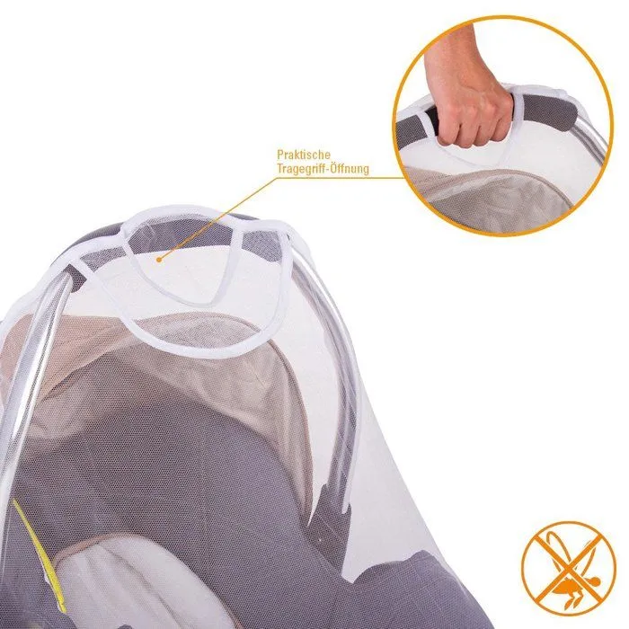 Moustiquaire poussette - moustiquaire landau - moustiquaire nacelle Diago - 30010.75256 - Moustiquaire Coque bebe blanc-2