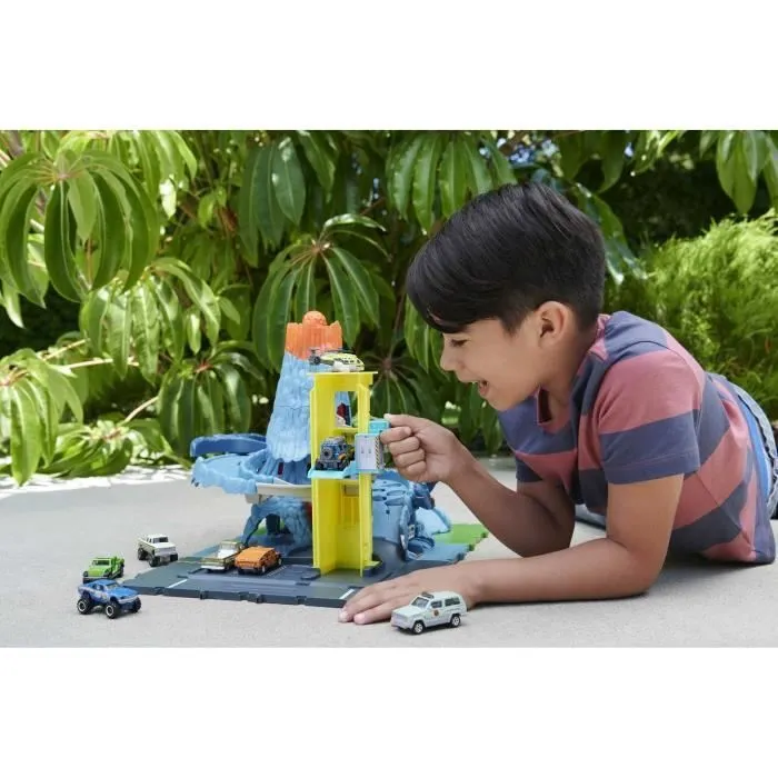 Matchbox-Action Drivers-Coffret Piste Volcan avec sons et lumières HHW21-1
