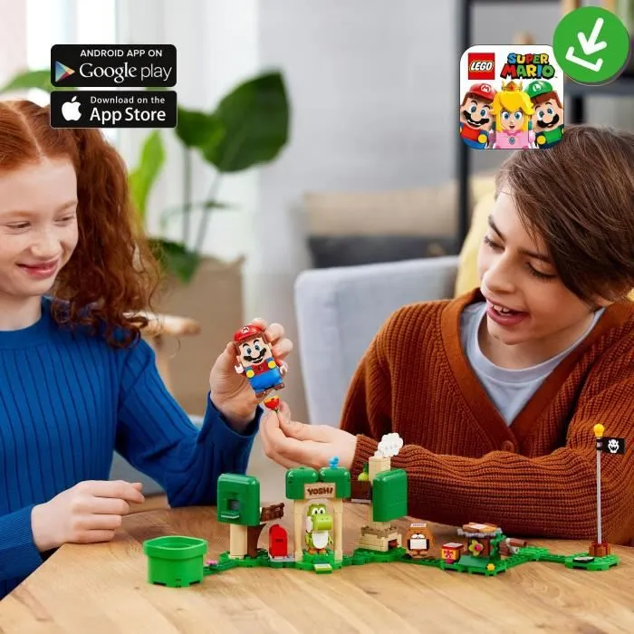 LEGO 71406 Super Mario Ensemble d’Extension La Maison Cadeau de Yoshi, Jouet Super Mario, Figurine, avec Manège, Enfants 6 Ans-3