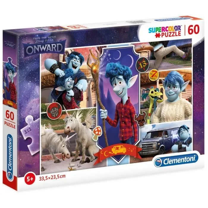 Puzzle Disney Onward - Marque DISNEY - 60 pièces - Multicolore - Pour enfant de 5 ans et plus-0
