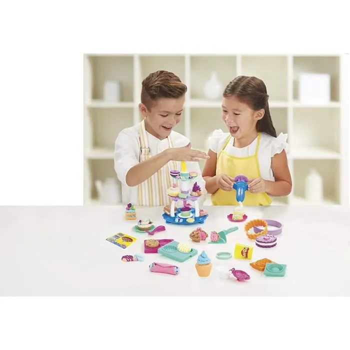 Jeu de pâte à modeler Play-Doh Patisseries en folie - E2387EU5 - 8 couleurs et variété d'outils-3