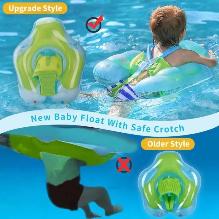 Flotteur de Bébé danneau Gonflable, Bouée Bébé Flotteur Bague pour Bébé avec Pare-Soleil Amovible pour Enfants (L, pour 6-30 Mois)-1-1