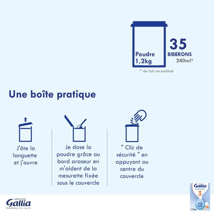 1 Boîte Croissance 3 (1,2kg) - Calisma Dès 12 Mois-4