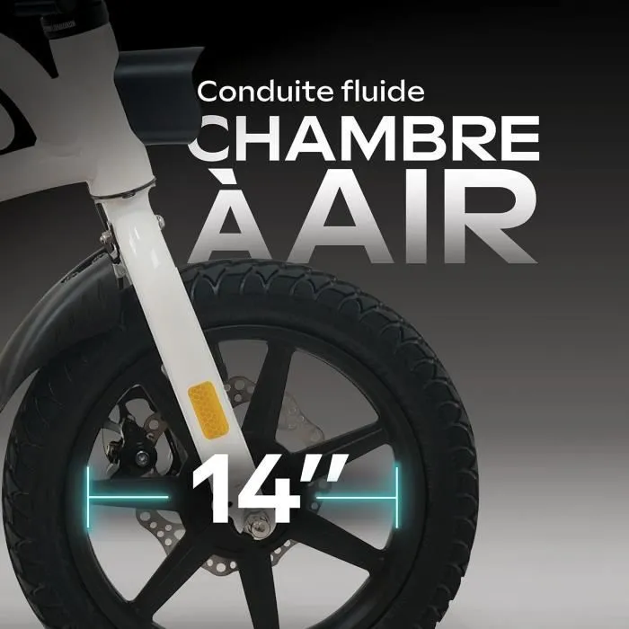 Draisienne électrique - URBANGLIDE - BIKE 140 WHITE - 36V - 350W - Pneus 14" - Autonomie 18KM - Vitesse max 25KM/h-4