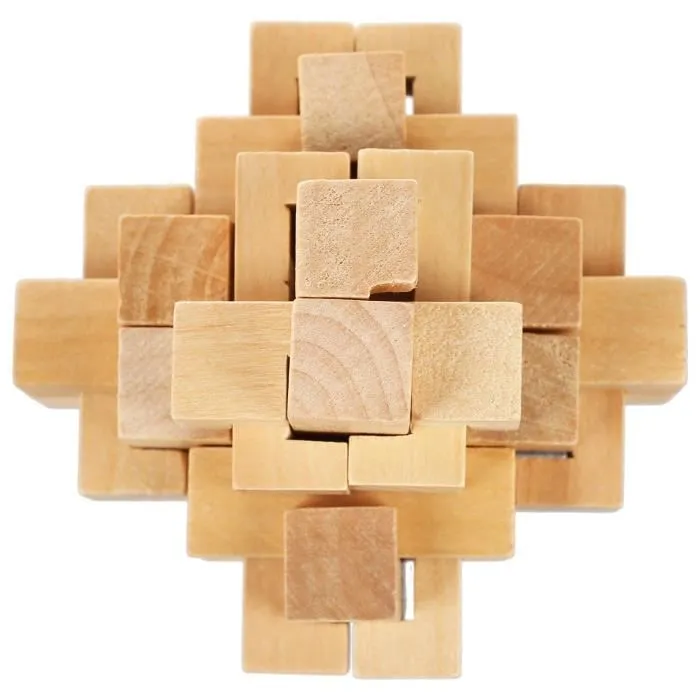 Casse-tête en bois - Cube Genius - Kongming Luban - 6 pièces - Jouet éducatif - Mixte-2