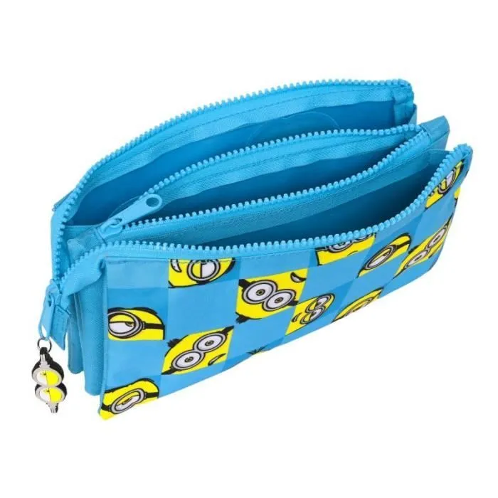 Trousse d'écolier - Minions - Minionstatic - Bleu - 22 x 12 x 3 cm - 3 Compartiments-2