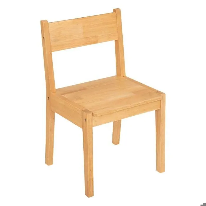 Chaise enfant "Robin" - hévéa - Marron - Atmosphera createur d'interieur-2