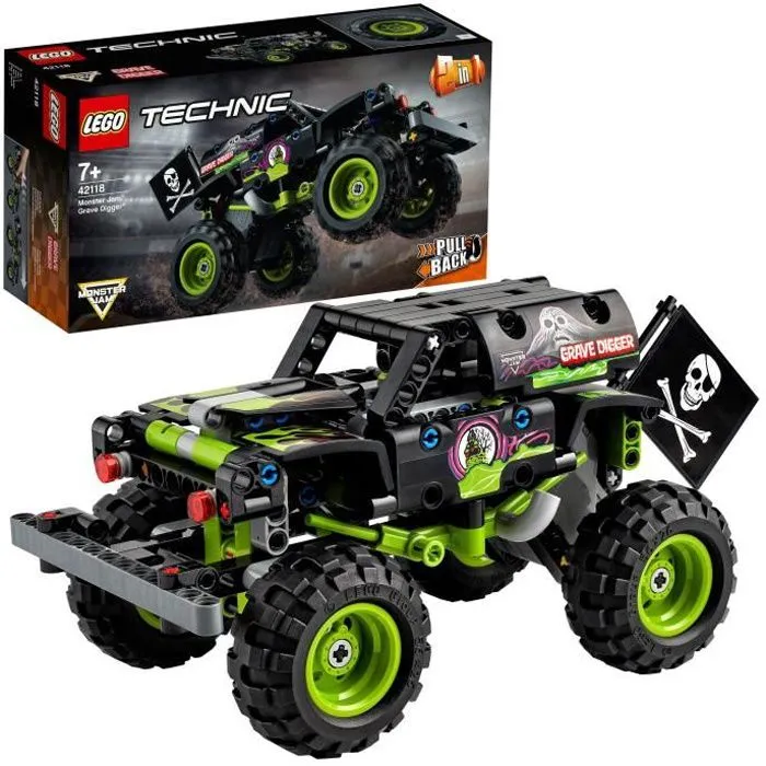 LEGO® Technic 42118 Monster Jam Grave Digger, Jouet Truck, Buggy, Cascade Voiture, 7 Ans