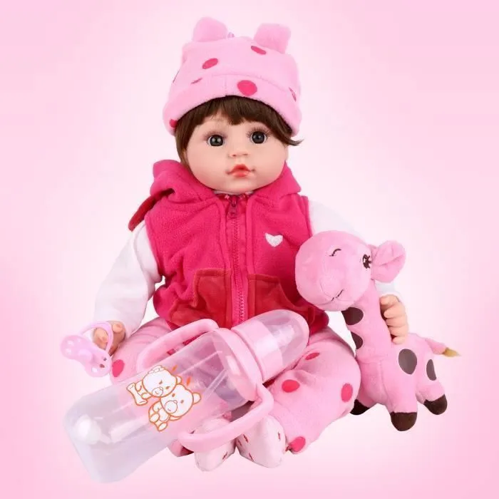Poupée Reborn Fille 45cm - MAGICFOX - Articulations - Interaction émotionnelle vocale-0